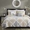 Madison Park Quilt Modern Design , Breathable Coverlet Bedspread - Full/Queen - Neutral